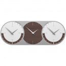 Zegar ścienny - 3 strefy czasowe World Clock CalleaDesign wenge / biały 12-010-89