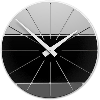 Zegar ścienny 35 cm Benja-Cub CalleaDesign czarno-szary 10-029-5