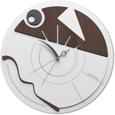 Zegar ścienny 38 cm Art-O CalleaDesign wenge 10-024-89