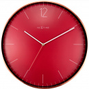 Zegar ścienny 40 cm. Essential Copper XXL Nextime miedziano-czerwony 3258 RO