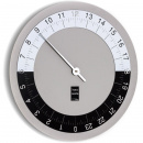 Zegar ścienny 45 cm Hora Sexta Incantesimo design szaro-biało-czarny 191 GR
