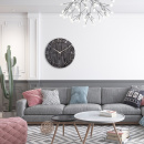 Zegar ścienny 50 cm York drewniano-metalowy Nextime 3276 ZW