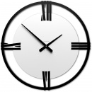 Zegar ścienny 60 cm rzymskie cyfry Sirio60 CalleaDesign czarno-biały 10-216-1