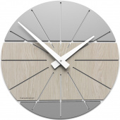 Zegar ścienny aluminium i dąb 35 cm Benja-Cub CalleaDesign 10-029-83