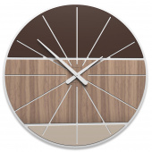 Zegar ścienny Benjamin CalleaDesign orzech włoski 10-214-85