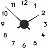 Zegar ścienny bez tarczy Mini Hands Nextime czarny 3074 ZW