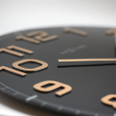 Zegar ścienny Classy Nextime 50 cm, czarny / miedziany 3105 BC