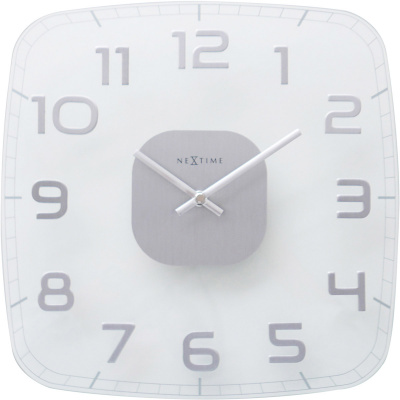 Zegar ścienny Classy Square Nextime 30 x 30 cm, transparentny 8816 TR