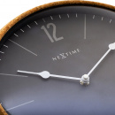 Zegar ścienny Cork - obudowa z korka, szara tarcza Nextime 30 cm 3509 GS