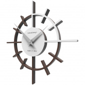 Zegar ścienny Crosshair CalleaDesign czekoladowy / biały 10-018-69