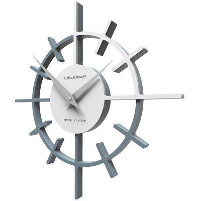 Zegar ścienny Crosshair CalleaDesign niebieski / biały 10-018-44