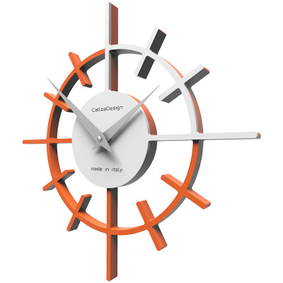 Zegar ścienny Crosshair CalleaDesign pomarańczowy / biały 10-018-63