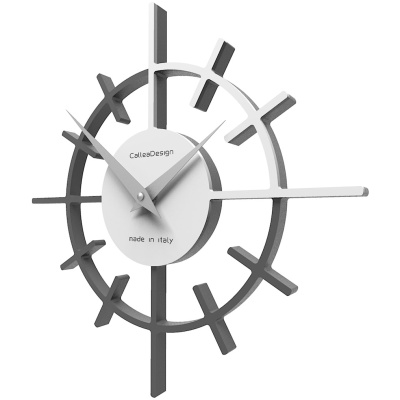 Zegar ścienny Crosshair CalleaDesign szary / biały 10-018-3
