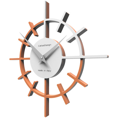 Zegar ścienny Crosshair CalleaDesign terakota / biały 10-018-24