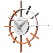 Zegar ścienny Crosshair CalleaDesign terakota / biały 10-018-24