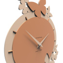 Zegar ścienny Dancing Butterflies CalleaDesign oliwkowo-zielony 50-10-2-54