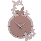 Zegar ścienny Dancing Butterflies CalleaDesign pochmurny róż 50-10-2-33