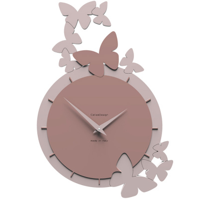 Zegar ścienny Dancing Butterflies CalleaDesign pochmurny róż 50-10-2-33