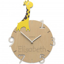 Zegar ścienny dla dzieci Żyrafa z grawerem imienia CalleaDesign 57-10-5