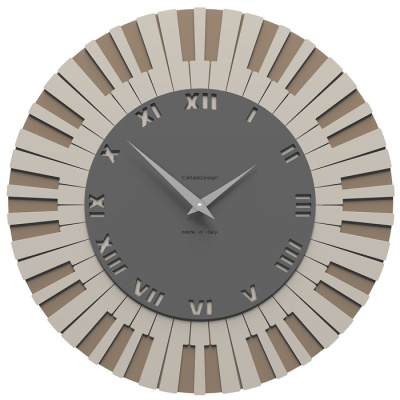 Zegar ścienny Donizetti CalleaDesign szary-beżowy 51-10-2-3