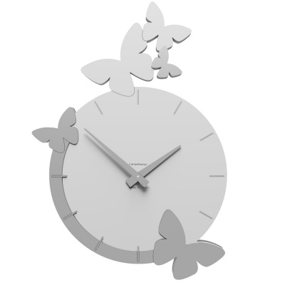 Zegar ścienny Flight of the Butterflies CalleaDesign biały 50-10-3-1