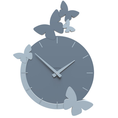 Zegar ścienny Flight of the Butterflies CalleaDesign niebieski 50-10-3-44