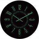Zegar ścienny fluorescencyjny 35 cm Luminous Nextime czarny 3261 ZW