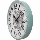 Zegar ścienny Henry 50 cm Nextime biało-zielony 3282 WI