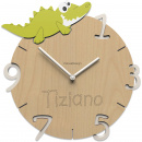 Zegar ścienny Krokodyl do pokoju dziecięcego personalizowany CalleaDesign 57-10-1