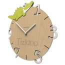Zegar ścienny Krokodyl do pokoju dziecięcego personalizowany CalleaDesign 57-10-1