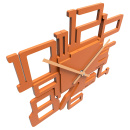 Zegar ścienny Kron CalleaDesign terakota 10-003-24