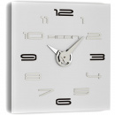 Zegar ścienny kwadratowy Aicon 40x40 cm biały 119 WB