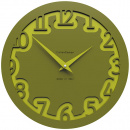 Zegar ścienny Labyrinth CalleaDesign oliwkowo-zielony 10-002-54
