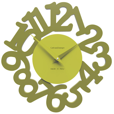 Zegar ścienny Mat CalleaDesign oliwkowo-zielony 10-009-54