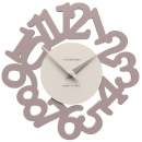 Zegar ścienny Mat CalleaDesign szara śliwka 10-009-34