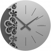 Zegar ścienny Merletto duży CalleaDesign aluminium / szary 56-10-2-2