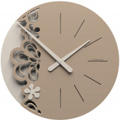 Zegar ścienny Merletto duży CalleaDesign caffelatte 56-10-2-14