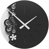 Zegar ścienny Merletto duży CalleaDesign czarny / biały 56-10-2-5