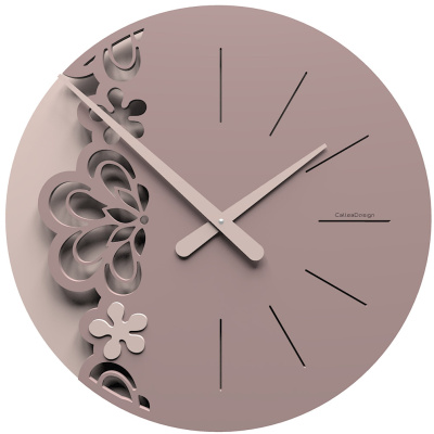 Zegar ścienny Merletto duży CalleaDesign szara śliwka 56-10-2-34