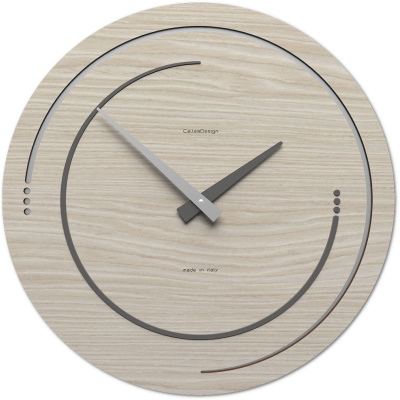 Zegar ścienny na dużą ścianę Sonar 46 cm CalleaDesign dębowy 10-134-83