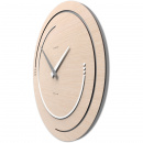 Zegar ścienny na dużą ścianę Sonar 46 cm CalleaDesign jasny dąb 10-134-81