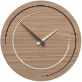 Zegar ścienny na dużą ścianę Sonar 46 cm CalleaDesign orzech włoski 10-134-85