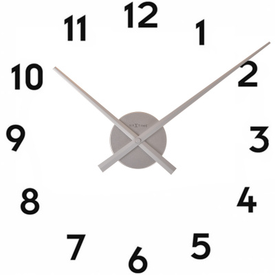 Zegar ścienny Nextime Mini Hands srebrny 3074 ZI