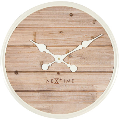 Zegar ścienny Nextime Plank 50 cm, jasny 3134 WI