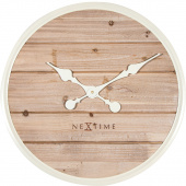Zegar ścienny Nextime Plank 50 cm, jasny 3134 WI
