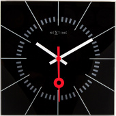 Zegar ścienny Nextime Stazione 35 x 35 cm, czarny 8636 ZW