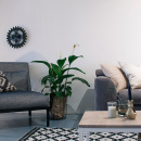 Zegar ścienny obracające zębatki Moving Gears Nextime 35 cm, czarny 3241 ZW