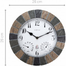 Zegar ścienny ogrodowy Aster imitacja kamienia Nextime 26 cm 4311