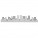 Zegar ścienny panorama miasta Panoramic Skyline CalleaDesign biały 52-10-2-1