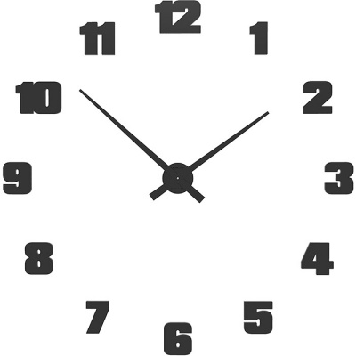 Zegar ścienny Raffaello duży CalleaDesign czarny 10-309-05